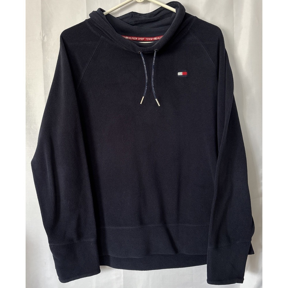 TOMMY HILFIGER Sport Cowl Neck Women's Sz‎ XL Pullover Polyester Blue
